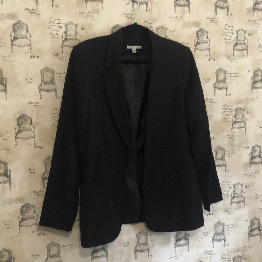 Black Blazer with Navy Panels